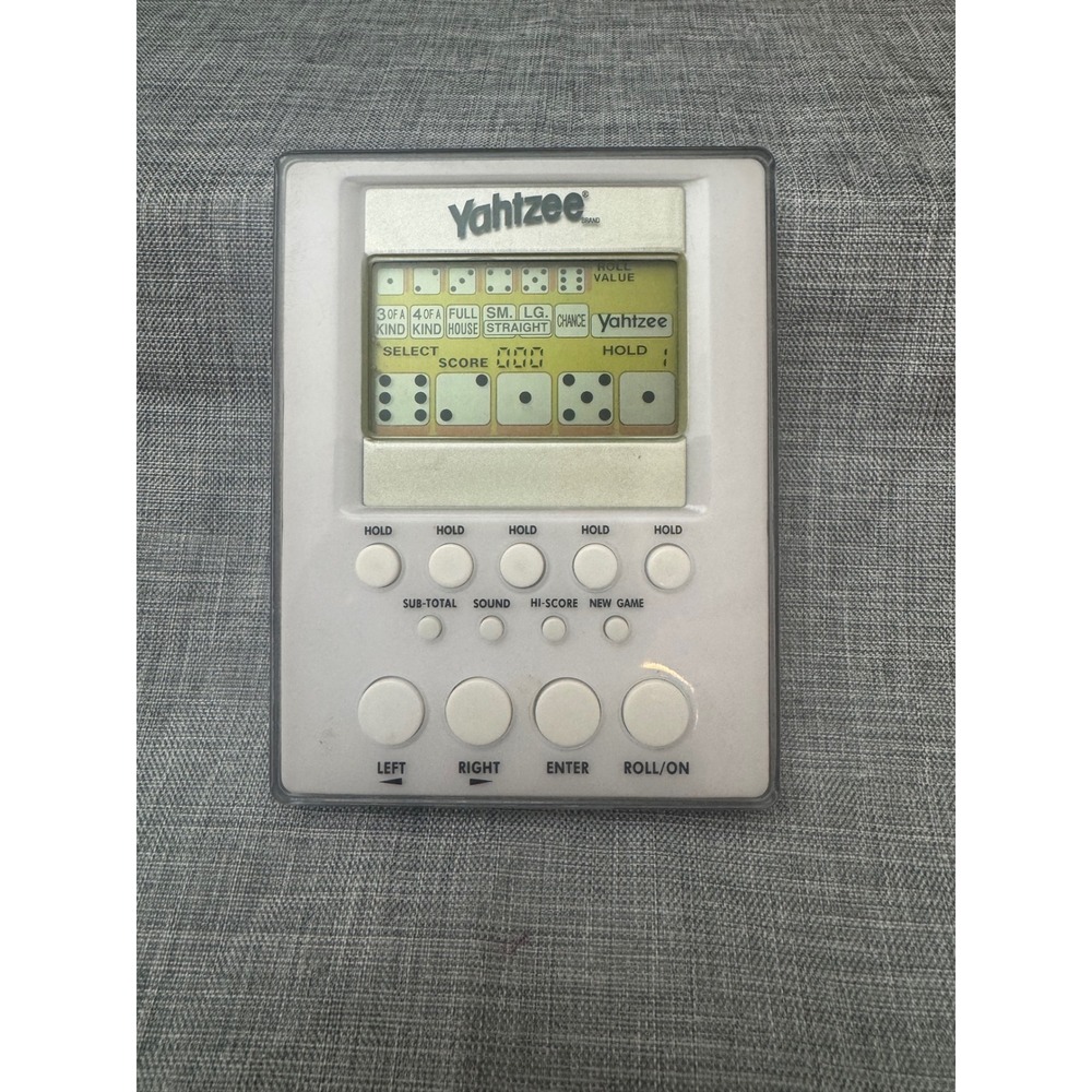 Hasbro Yahtzee Handheld Electronic Game 2007 Parker Brothers Vintage Travel Dice